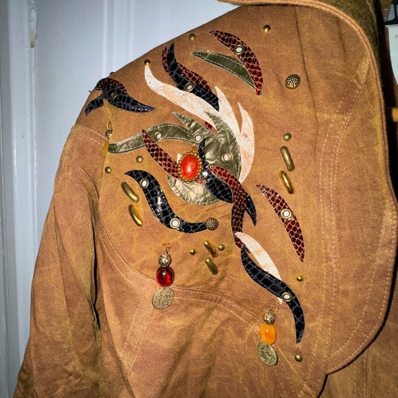 Vintage (with tags!) - Cache/Mixed Brand Brown Embellished Suede Set - Picture 2 of 11